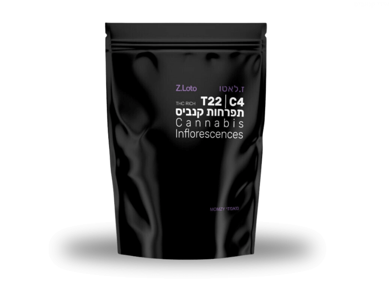 קנאביס רפואי תפרחת ז.לאטו - T22/C4 - Z.Lato גרין פילדס לילה - אינדיקה
