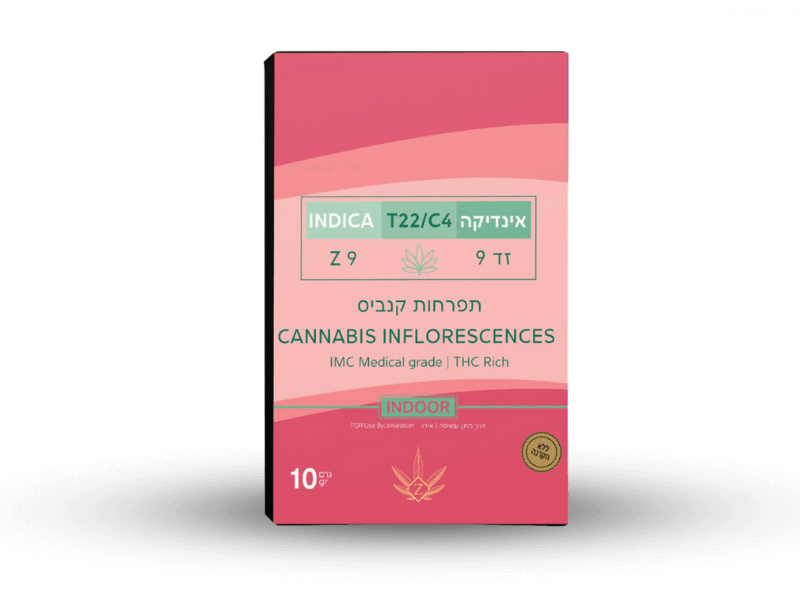 קנאביס רפואי תפרחת זד 9 - T22/C4 - Z9 מדיקן איקס לילה - אינדיקה