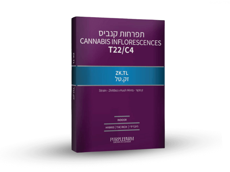קנאביס רפואי תפרחת זק.טל - T22/C4 - ZK.TL קנדוק יום\לילה - היברידי