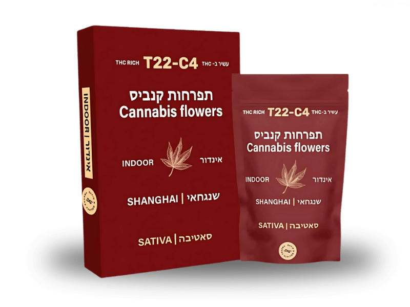 קנאביס רפואי תפרחת שנגחאי - T22/C4 - Shanghai דוד וגוליית יום - סאטיבה