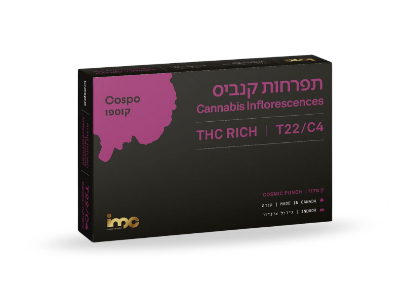 קנאביס רפואי תפרחת קוספו - T22/C4 - COSPO איי.אמ.סי לילה - אינדיקה