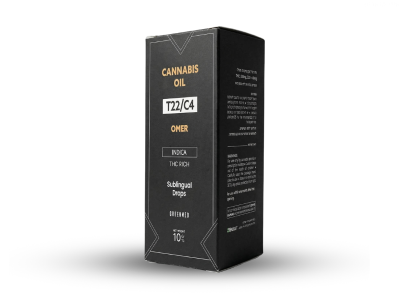 קנאביס רפואי שמן עמר - T22/C4 - Omer גרינמד לילה - אינדיקה