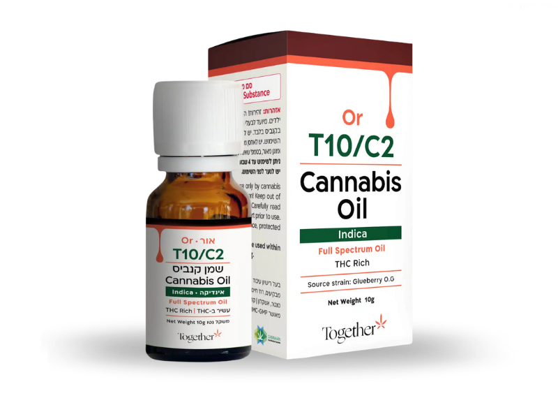 קנאביס רפואי שמן אור - T10/C2 - OR טוגדר פארמה לילה - אינדיקה