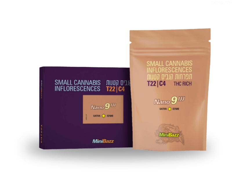 קנאביס רפואי תפרחת ננו 9 - T22/C4 - Nano 9 בזלת פארמה יום - סאטיבה