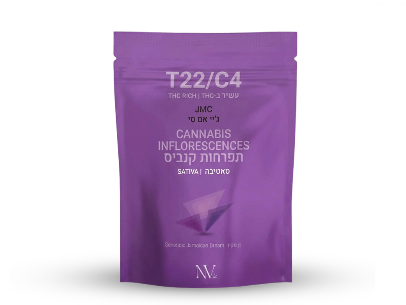 קנאביס רפואי תפרחת ג'יי אם סי - T22/C4 - JMC נובה קנאביס יום - סאטיבה