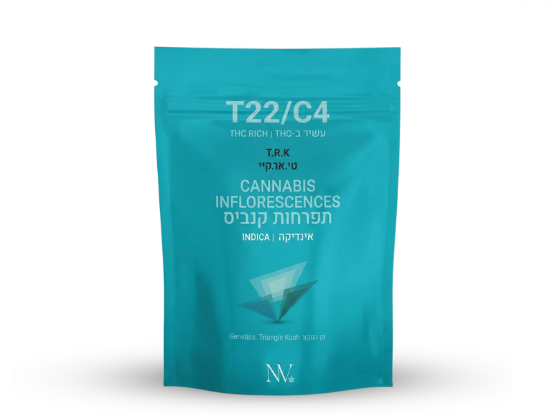 קנאביס רפואי תפרחת טי.אר.קיי - T22/C4 - T.Q.M נובה קנאביס לילה - אינדיקה
