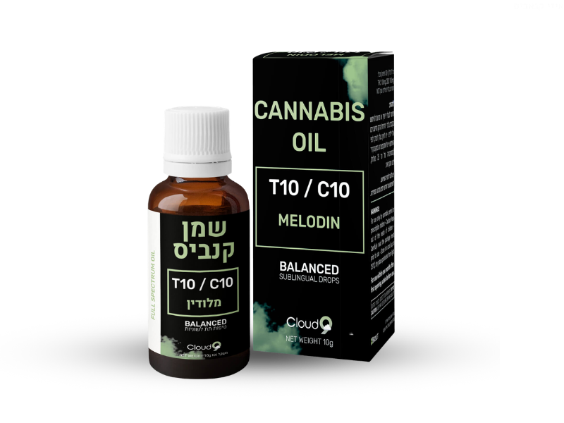 קנאביס רפואי שמן מלודין - T10/C10 - Melodin גרינקום יום - סאטיבה