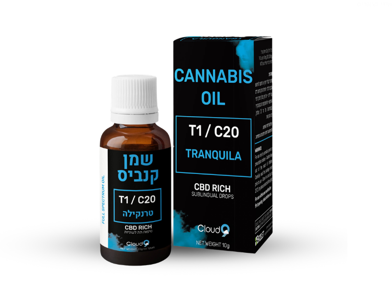 קנאביס רפואי שמן טרנקילה - T1/C20 - Tranquila גרינקום יום\לילה - היברידי