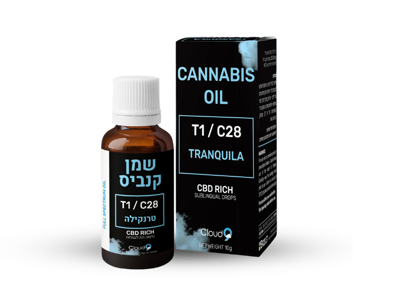 קנאביס רפואי שמן טרנקילה - T1/C28 - Tranquila גרינקום יום\לילה - היברידי