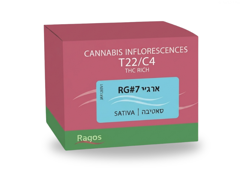 קנאביס רפואי תפרחת אר ג'י 7 - T22/C4 - RG 7 מדיקן איקס יום - סאטיבה