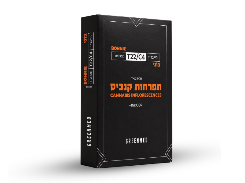 קנאביס רפואי תפרחת בוני - T22/C4 - Bonnie גרינמד יום\לילה - היברידי