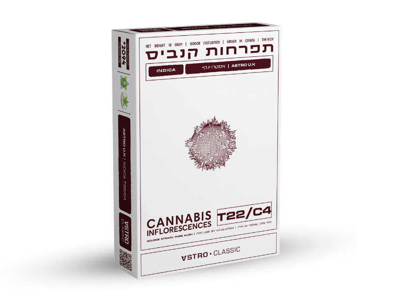 קנאביס רפואי תפרחת אסטרו יו.קיי - T22/C4 - Astro UK טוגדר פארמה לילה - אינדיקה