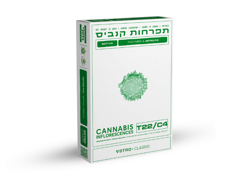 קנאביס רפואי תפרחת אסטרו פי.ג'י - T22/C4 - Astro PG טוגדר פארמה יום - סאטיבה