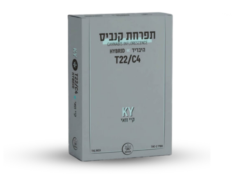 קנאביס רפואי תפרחת קיי וואיי - T22/C4 - KY קנטק יום\לילה - היברידי