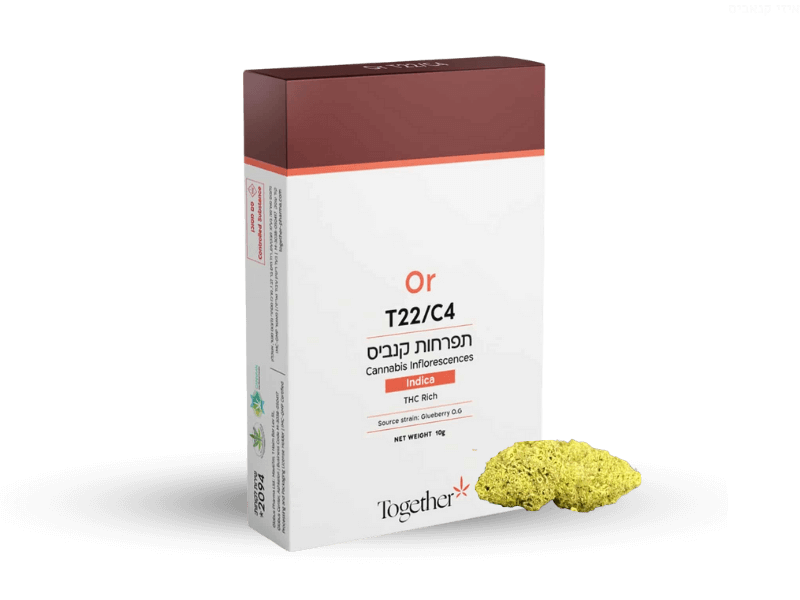 קנאביס רפואי תפרחת אור - T22/C4 - OR טוגדר פארמה לילה - אינדיקה