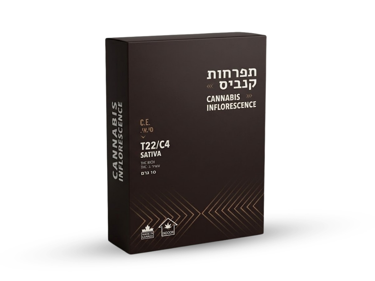 קנאביס רפואי תפרחת סי.אי - T22/C4 - C.E קנטק יום - סאטיבה