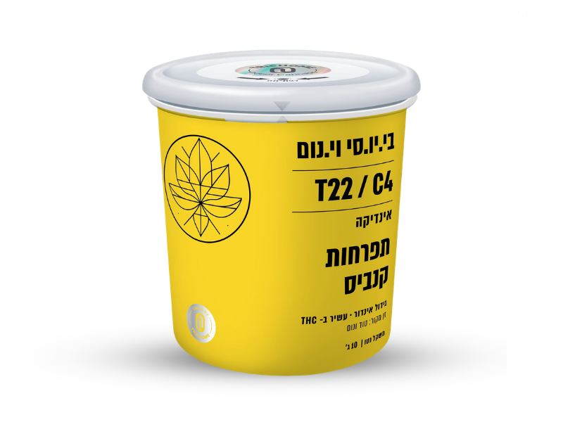 קנאביס רפואי תפרחת בי.יו.סי וי.נום  - T22/C4 - B.U.C V.Nom טריכום לילה - אינדיקה