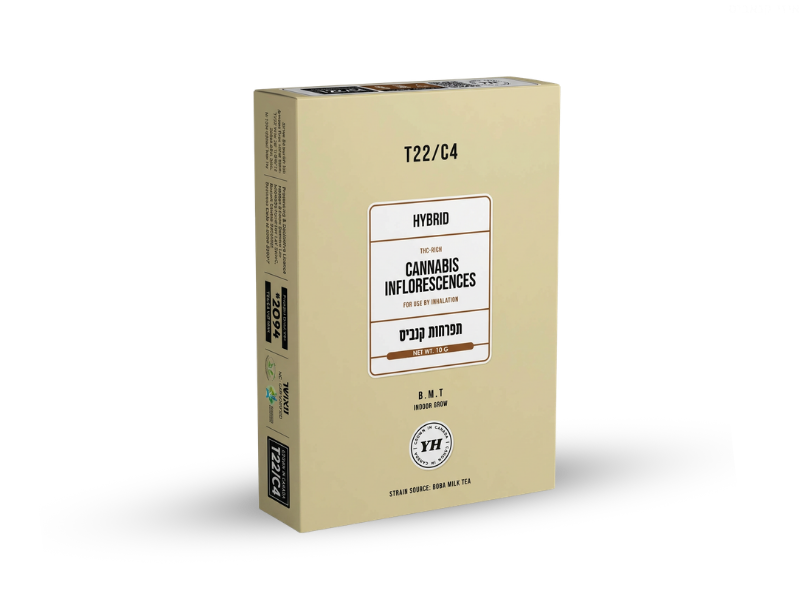 קנאביס רפואי תפרחת בי.אם.טי - T22/C4 - B.M.T טוגדר פארמה יום\לילה - היברידי