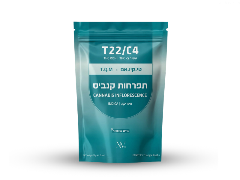 קנאביס רפואי תפרחת טי.קיו.אם - T22/C4 - T.Q.M נובה קנאביס לילה - אינדיקה