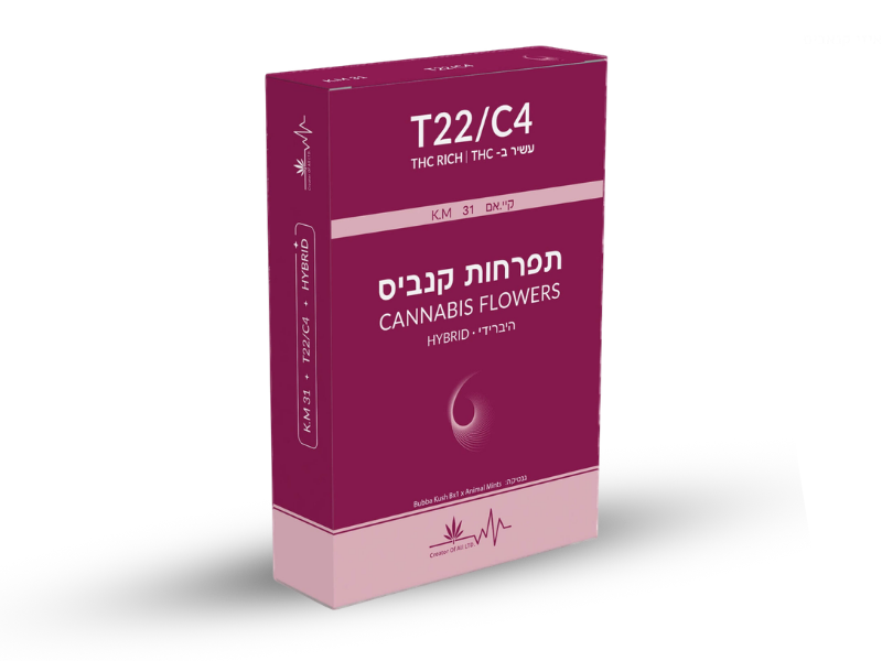 קנאביס רפואי תפרחת קיי.אם 31 - T22/C4 - K.M 31 גרין שרה טרייד יום\לילה - היברידי