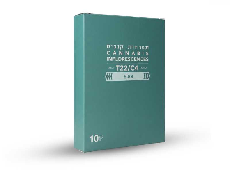קנאביס רפואי תפרחת אס 88 - T22/C4 - S88 גרין פילדס יום - סאטיבה