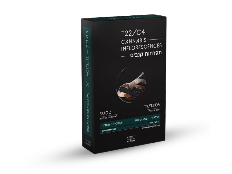 קנאביס רפואי תפרחת אס יו די זד - T22/C4 - S.U.D.Z טוגדר פארמה יום\לילה - היברידי
