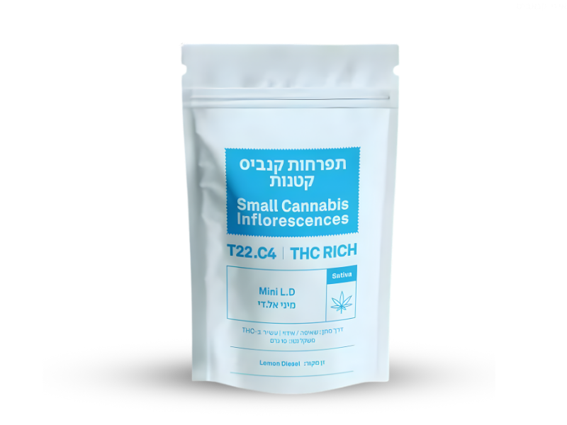 קנאביס רפואי תפרחת אל די מיני - T22/C4 - LD Mini קנטק יום - סאטיבה