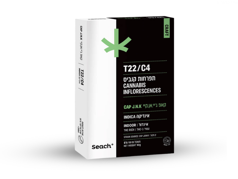 קנאביס רפואי תפרחת קאפ ג'יי אן קיי - T22/C4 - CAP JNK שיח מדיקל לילה - אינדיקה