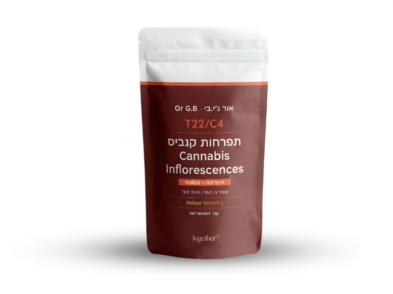 קנאביס רפואי תפרחת אור ג'י.בי - T22/C4 - Or G.B טוגדר פארמה לילה - אינדיקה
