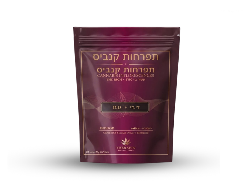 קנאביס רפואי תפרחת די.די - T22/C4 - D.D גרין שרה טרייד יום - סאטיבה