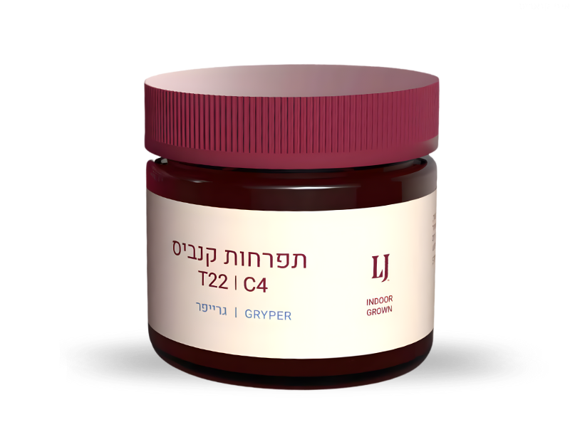 קנאביס רפואי תפרחת גרייפר - T22/C4 - Gryper פיס נטורלס לילה - אינדיקה