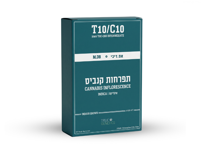 קנאביס רפואי תפרחת אם.די.בי - T10/C10 - M.DB טרו ג'נטיקס איי.אל לילה - אינדיקה