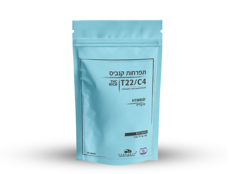 קנאביס רפואי תפרחת אר.טי.זד מיני - T22/C4 - RTZ Mini קנאבר יום\לילה - היברידי