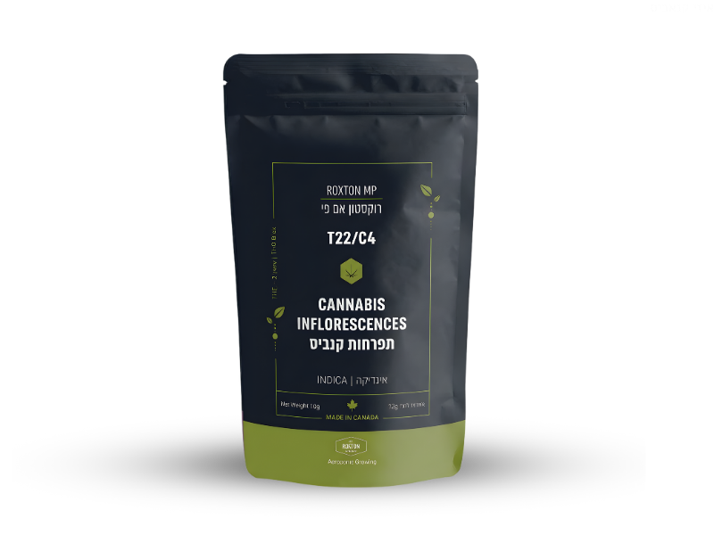 קנאביס רפואי תפרחת רוקסטון אם פי - T22/C4 - ROXTAN MP טוגדר פארמה לילה - אינדיקה