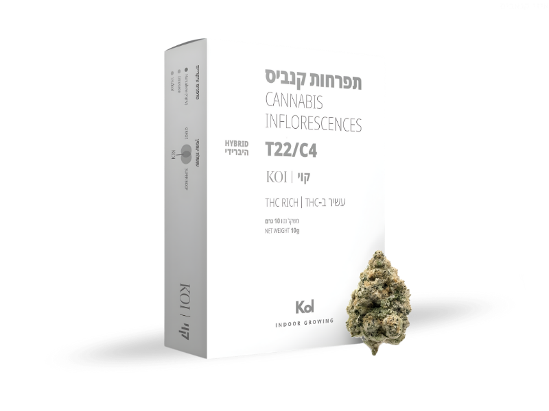 קנאביס רפואי תפרחת קוי - T22/C4 - Koi קול מדיקל יום\לילה - היברידי