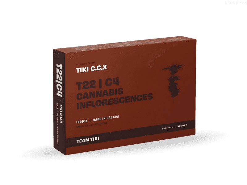 קנאביס רפואי תפרחת טיקי סי.סי.אקס - T22/C4 - Tiki C.C.X טוגדר פארמה לילה - אינדיקה