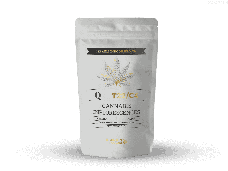 קנאביס רפואי תפרחת קיו - T22/C4 - Q פלאנטק מדיקל לילה - אינדיקה