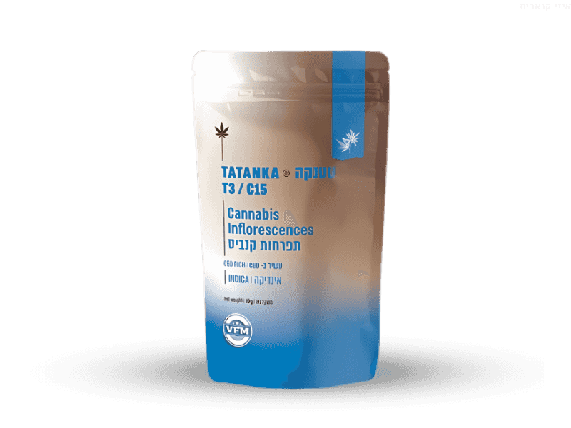 קנאביס רפואי תפרחת טטנקה - T3/C15  - Tatanka טוגדר פארמה לילה - אינדיקה