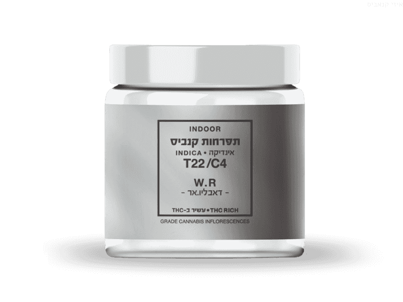 קנאביס רפואי תפרחת דאבליו.אר - T22/C4 - W.R קנאבר לילה - אינדיקה
