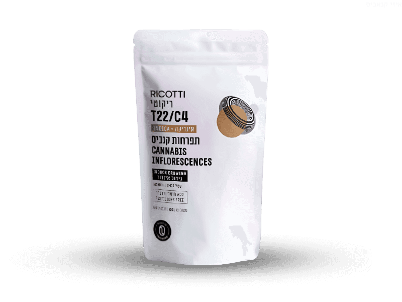קנאביס רפואי תפרחת ריקוטי - T22/C4 - Ricotti טריכום לילה - אינדיקה