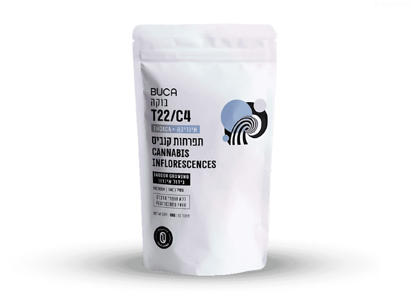קנאביס רפואי תפרחת בוקה - T22/C4 - Buca טריכום לילה - אינדיקה