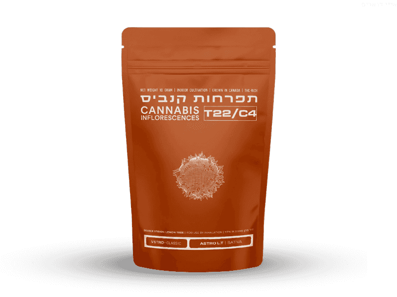 קנאביס רפואי תפרחת אסטרו אל.טי - T22/C4 - Astro L.T טוגדר פארמה יום - סאטיבה