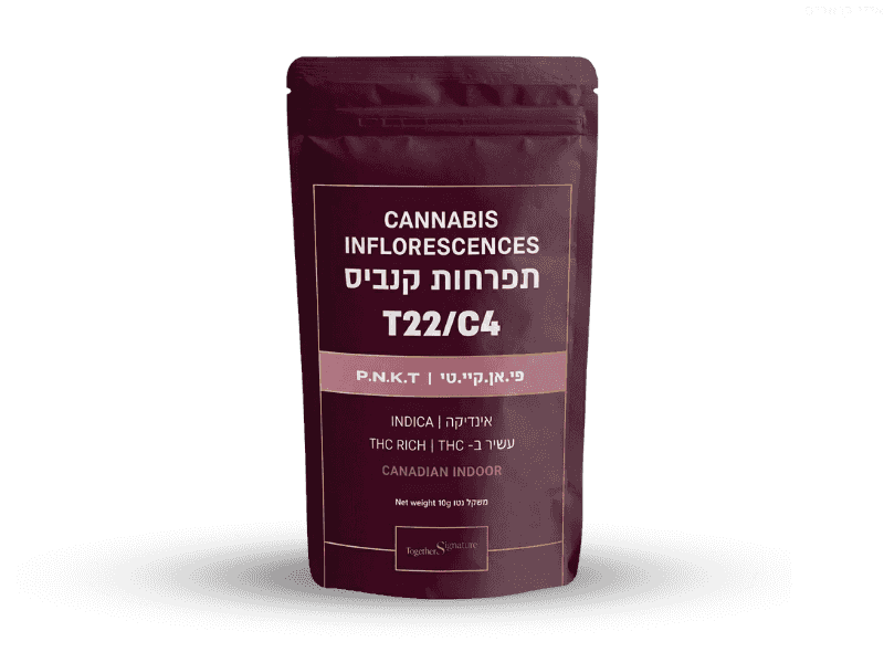 קנאביס רפואי תפרחת פי.אן.קיי.טי - T22/C4 - P.N.K.T טוגדר פארמה לילה - אינדיקה