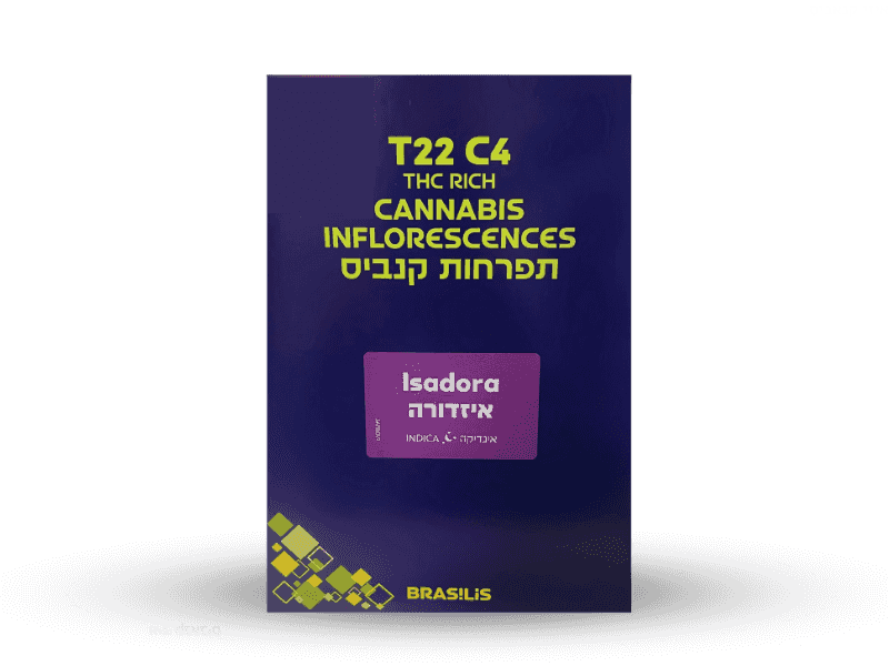 קנאביס רפואי תפרחת איזדורה - T22/C4 - Isadora בזלת פארמה לילה - אינדיקה
