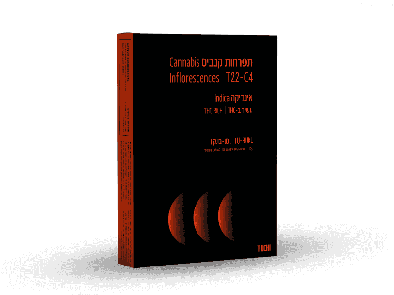 קנאביס רפואי תפרחת טוצ'י טו-בו.קו  - T22/C4 - Tuchi Tu-Bu.ku טרו ג'נטיקס איי.אל לילה - אינדיקה