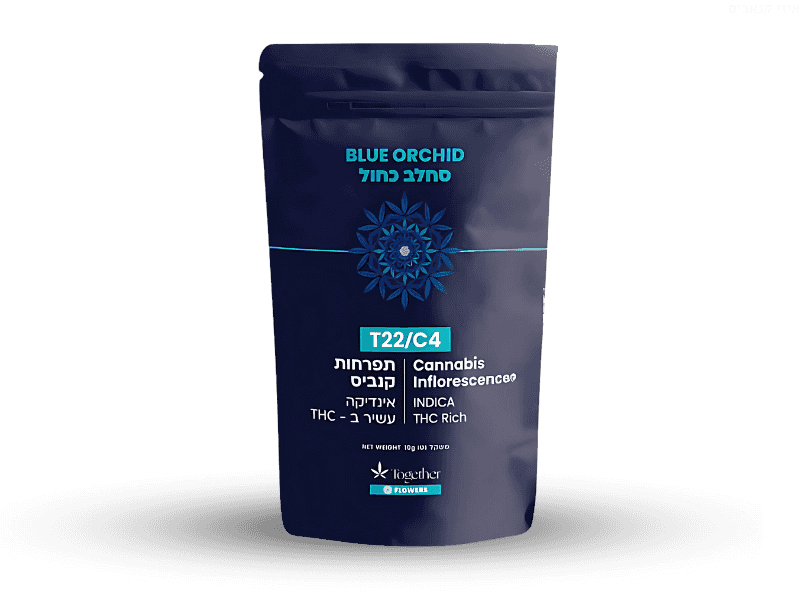 קנאביס רפואי תפרחת בלו אורכיד - T22/C4 - Blue Orchid טוגדר פארמה לילה - אינדיקה