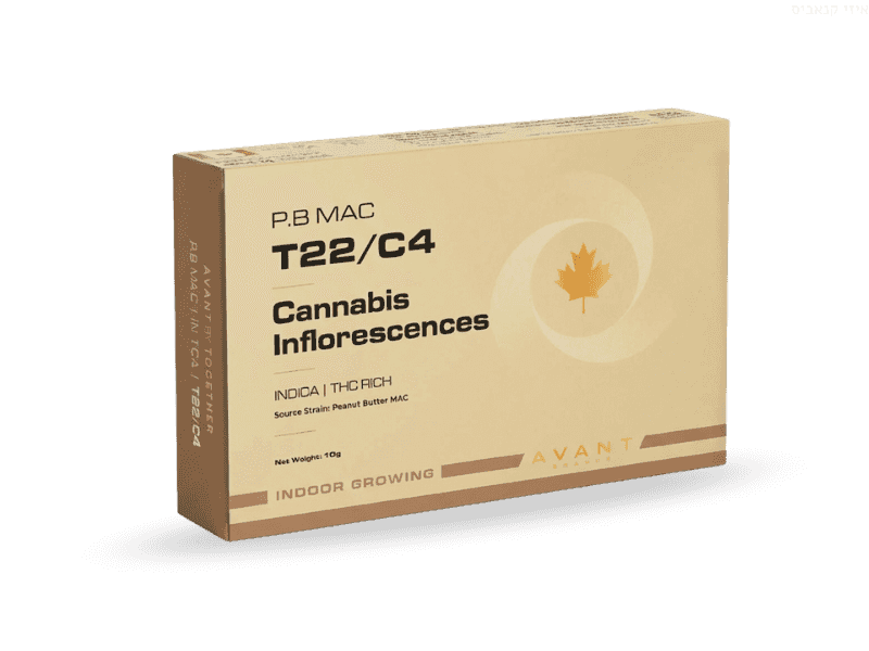 קנאביס רפואי תפרחת פי.בי מאק - T22/C4 - P.B Mac טוגדר פארמה לילה - אינדיקה