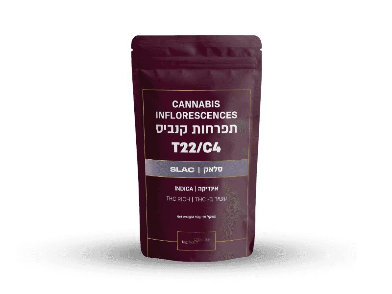 קנאביס רפואי תפרחת סלאק - T22/C4 - Slac טוגדר פארמה לילה - אינדיקה