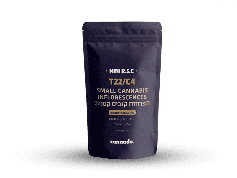 קנאביס רפואי תפרחת אר.אס.סי מיני - T22/C4 - R.S.C Mini טוגדר פארמה לילה - אינדיקה