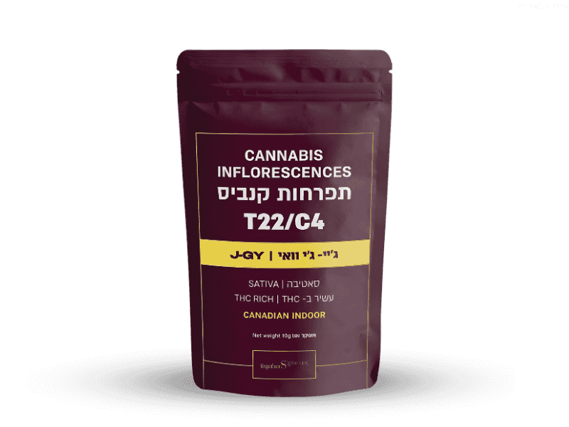 קנאביס רפואי תפרחת ג'יי-ג'י.וואי - T22/C4 - J-GY טוגדר פארמה יום\לילה - היברידי